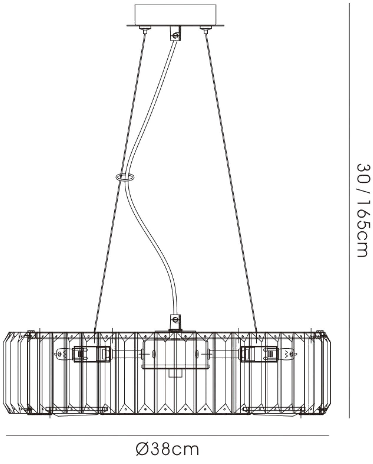 Torre Crystal Ceiling Lights Diyas Ringed & Square Crystal Fittings